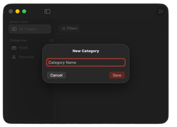 Video library grid view
