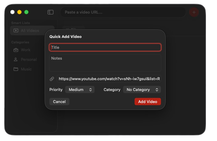 Add new video screenshot